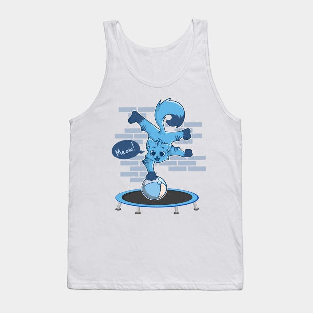 Trampoline Shirt | Cat Trampoline Jumping Shirt Tank Top by TellingTales